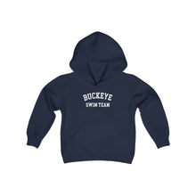Load image into Gallery viewer, Buckeye Swim Team Arch Kids Super Soft Hooded Sweatshirt
