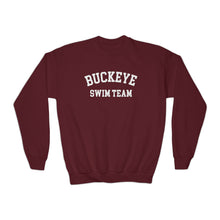 Load image into Gallery viewer, Buckeye Swim Team Arch Youth Crewneck Sweatshirt