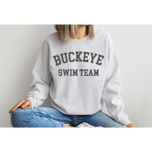Load image into Gallery viewer, Buckeye Swim Team Arch Unisex Super Soft Crewneck Sweatshirt