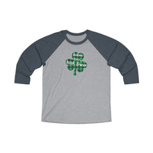 Load image into Gallery viewer, RT Plaid Shamrock Adult Tri-Blend 3\4 Raglan Tee