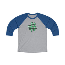 Load image into Gallery viewer, RT Plaid Shamrock Adult Tri-Blend 3\4 Raglan Tee