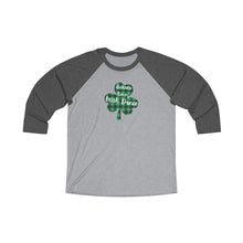 Load image into Gallery viewer, RT Plaid Shamrock Adult Tri-Blend 3\4 Raglan Tee