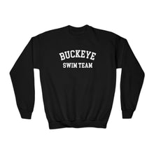 Load image into Gallery viewer, Buckeye Swim Team Arch Youth Crewneck Sweatshirt
