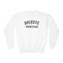Load image into Gallery viewer, Buckeye Swim Team Arch Youth Crewneck Sweatshirt
