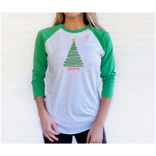 Load image into Gallery viewer, Emma's Unisex Triblend Three-Quarter Raglan T-Shirt
