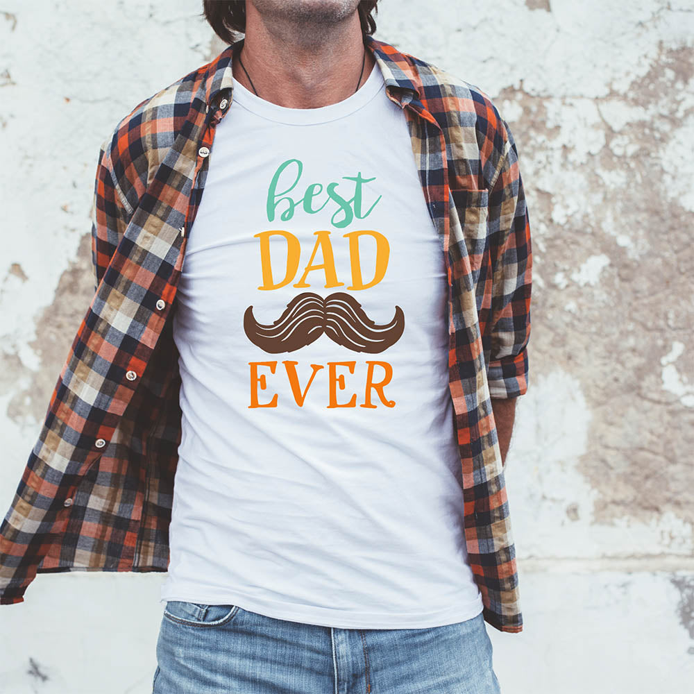 Best Dad Ever Mustache T-Shirt