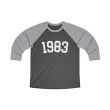 Load image into Gallery viewer, 1983 Tri-Blend 3\4 Raglan Tee
