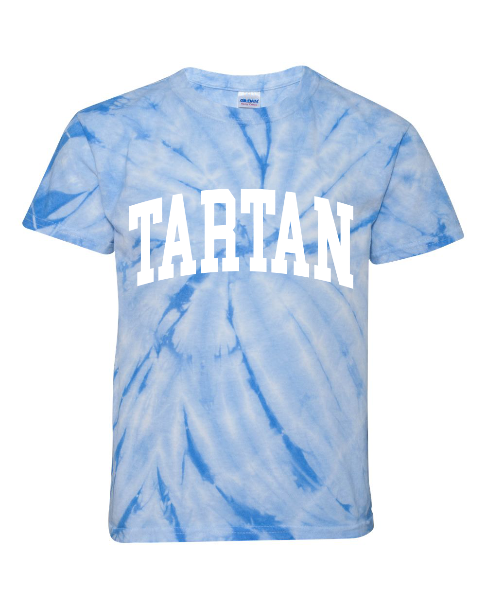 Tartan Blue Tie Dye Youth T-Shirt